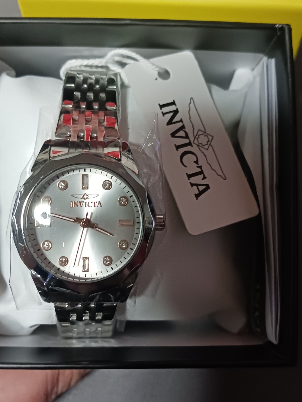 Invicta Silver-Tone Women's Stainless Steel Watch with Crystal Markers